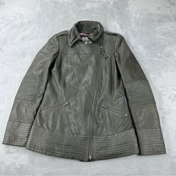 Mackage Women's Size Small Genuine Lamb Leather Color Grey Designer Jacket - Picture 1 of 16